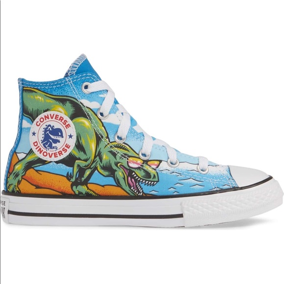 converse high tops dinosaur